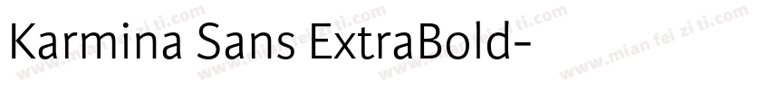 Karmina Sans ExtraBold字体转换